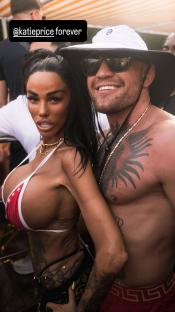 Conor McGregor with Katie Price at Wayne Lineker's Ibiza beach club.