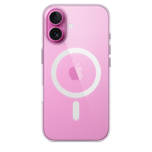 Pink iPhone case with MagSafe.