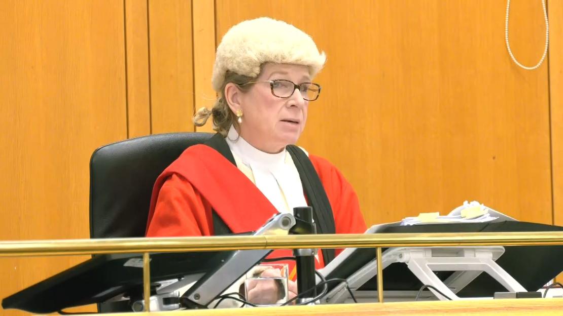Judge Mrs Justice Lambert sentencing in Newcastle Crown Court.