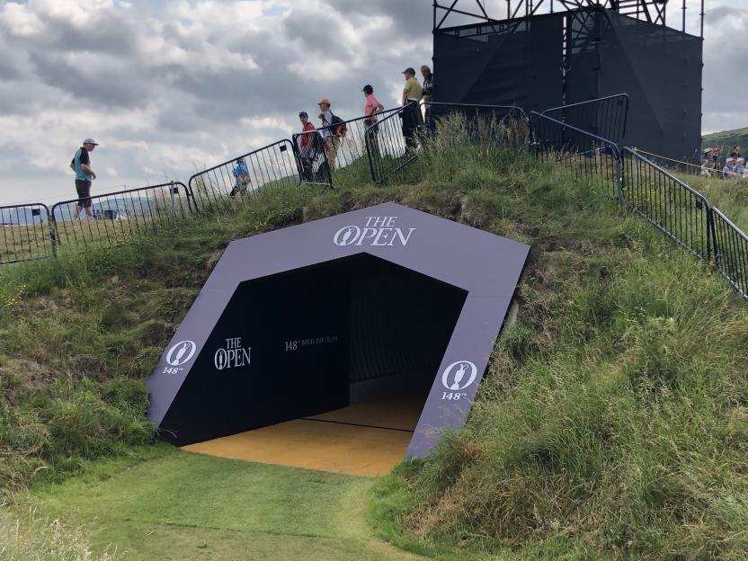 Tunnel entrance at The Open Championship, 148th Royal Portrush.