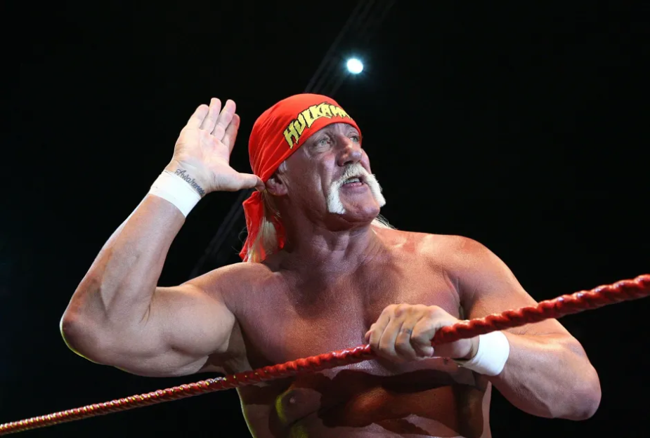 Hulk Hogan in a wrestling ring.