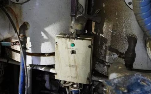 Dirty control box on a superyacht.