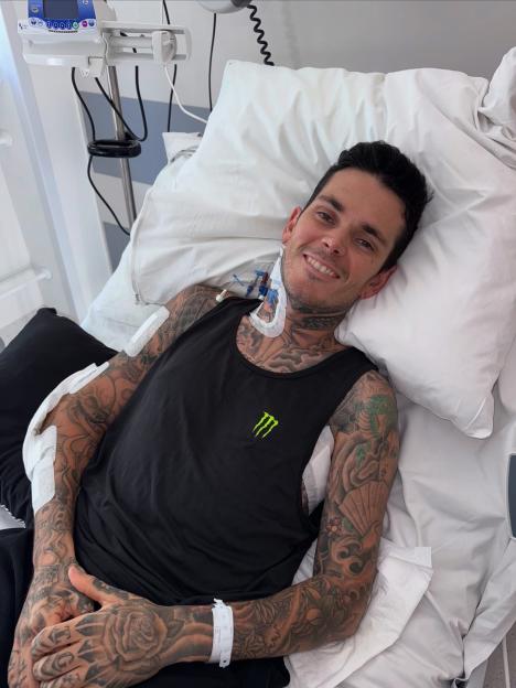 Speedway rider Tai Woffinden recovering in hospital after a crash.