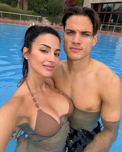 Couple in a pool.