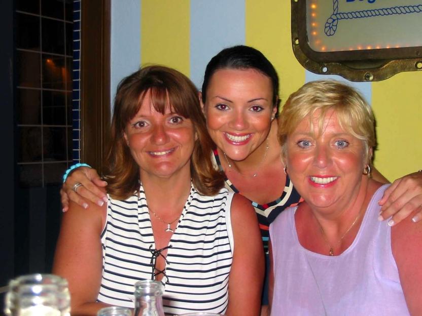 Martine McCutcheon with her mother and aunt.