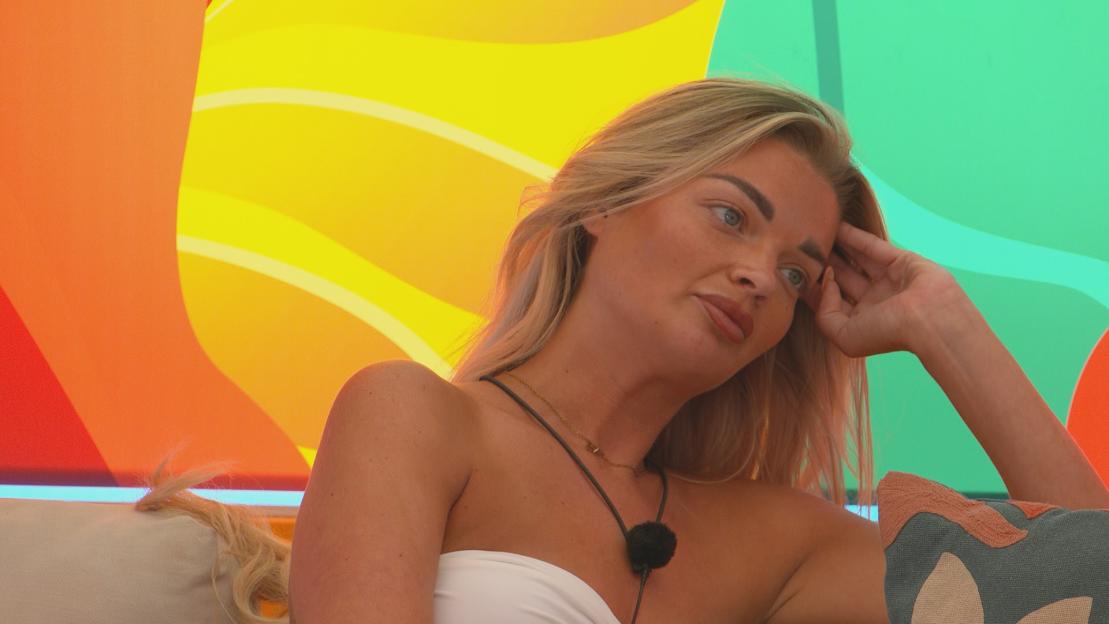 Helena from Love Island looking pensive.