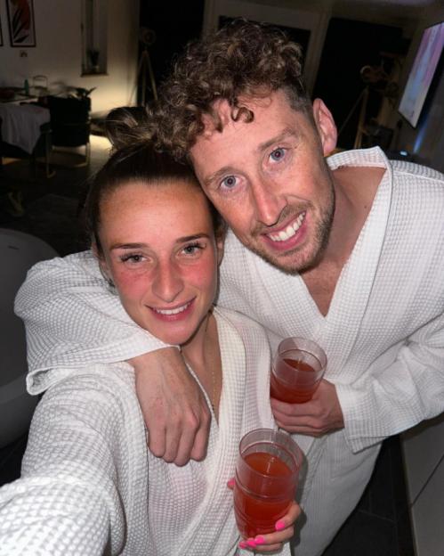England star Ella Toone strips to bikini in hot tub as she enjoys loved-up break with boyfriend Joe Bunney for his 30th, , 30th Bday Celebs continue
thank you for having us @aphroditesgroup what a place !!