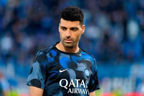 Mehdi Taremi of FC Internazionale in a soccer match.
