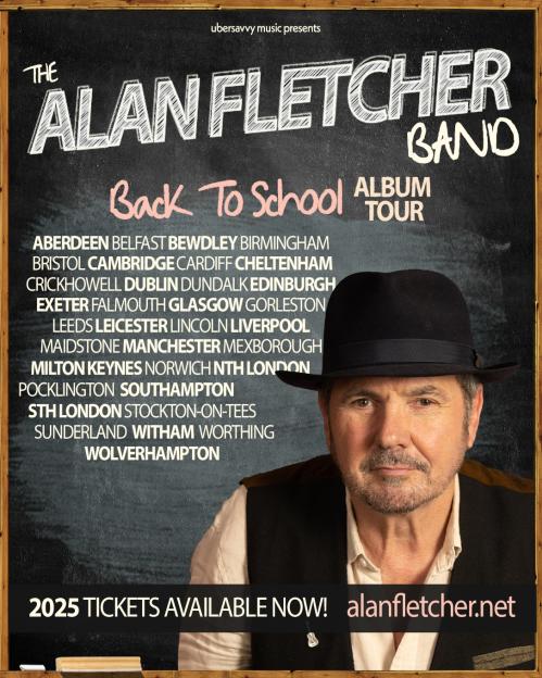 Alan Fletcher Band 2025 tour poster.