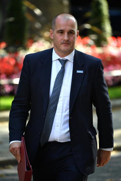 Minister Jake Berry leaving 10 Downing Street.