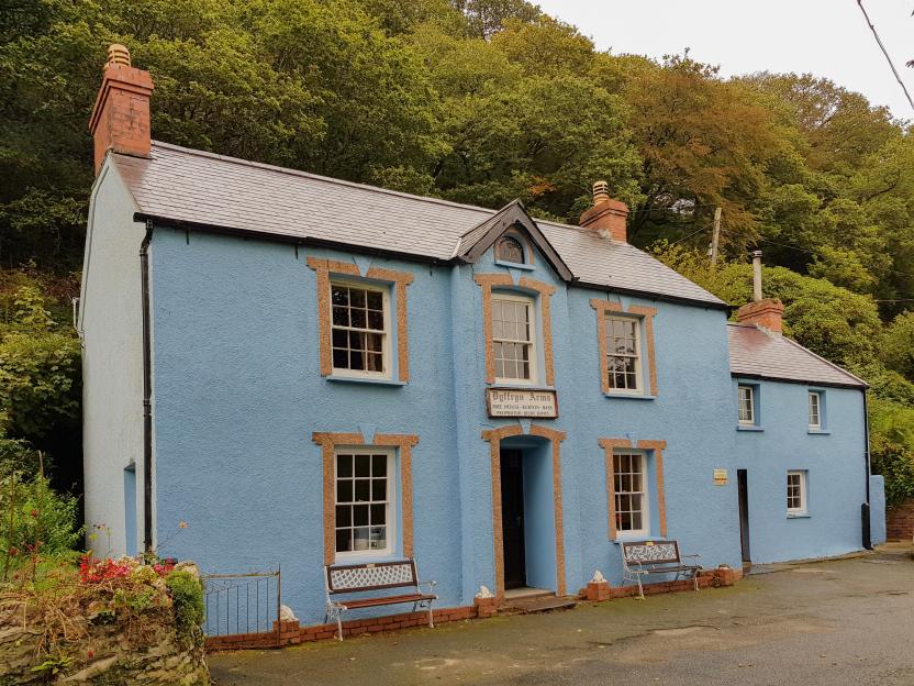 Dyffryn Arms pub in Gwaun Valley, Wales.