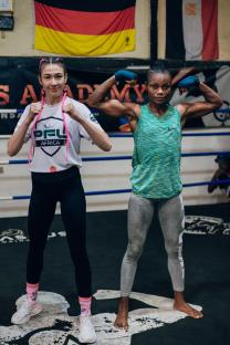 PFL Africa stars Juliet Ukah and Ceileigh Niedermayr face off at open workout in Kinshasa, Congo ahead of historic PFL Cape Town event 4