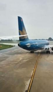Two planes colliding at Hanoi airport.