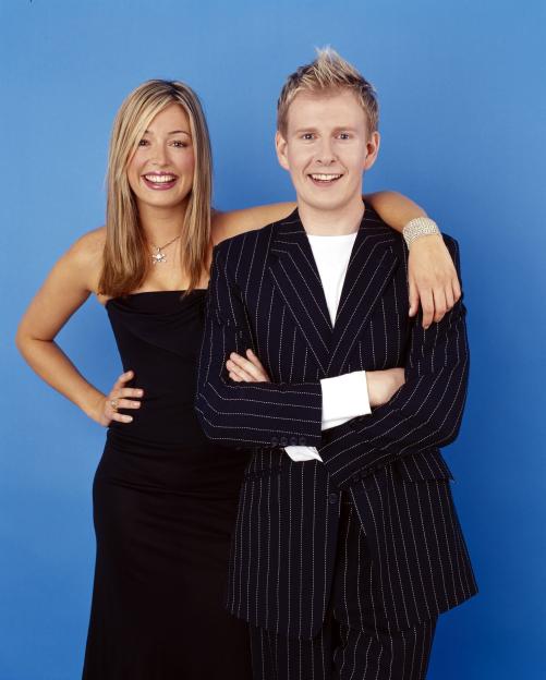 Cat Deeley and Patrick Kielty, presenters of Fame Academy.