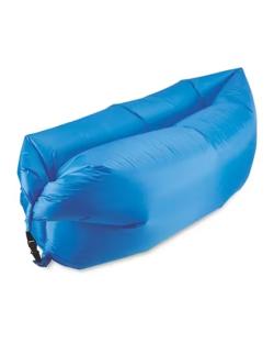 Blue inflatable air lounger.