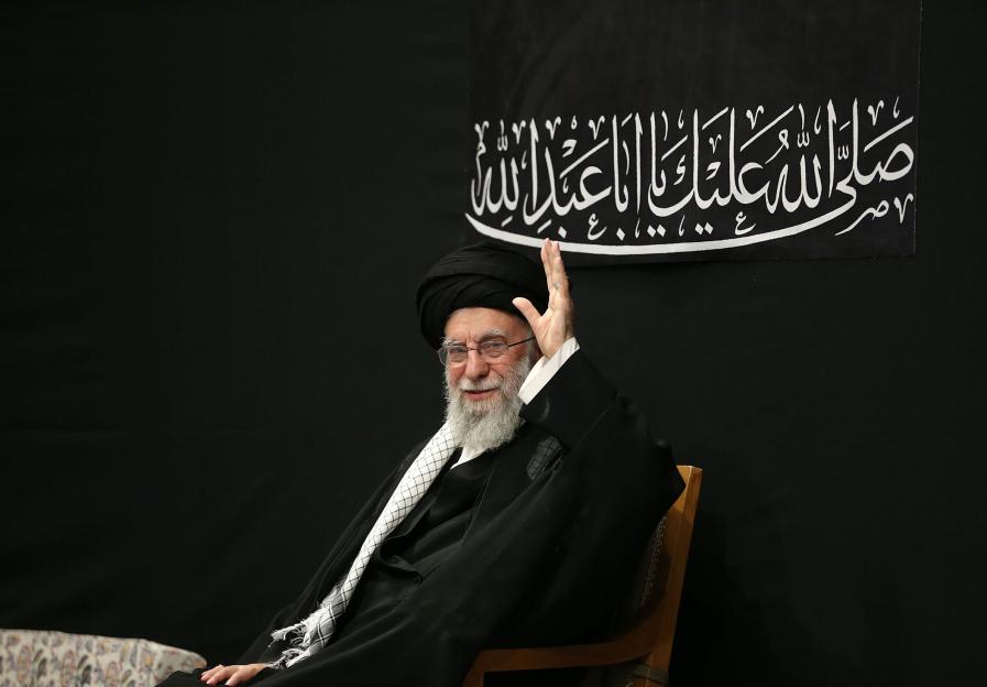 Ayatollah Ali Khamenei at an Ashura ceremony.