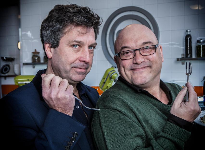 John Torode and Gregg Wallace, MasterChef presenters.