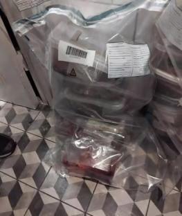 Confiscated tubs of suspected illegal shisha.
