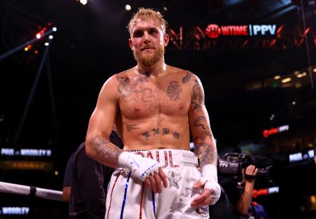 Jake Paul after a boxing match.