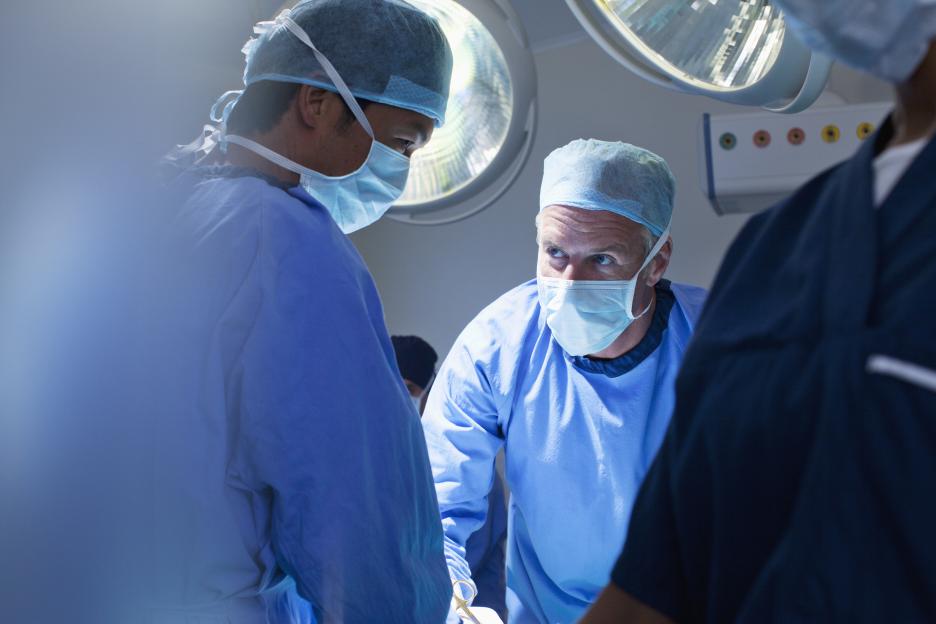 Surgeons in an operating room.