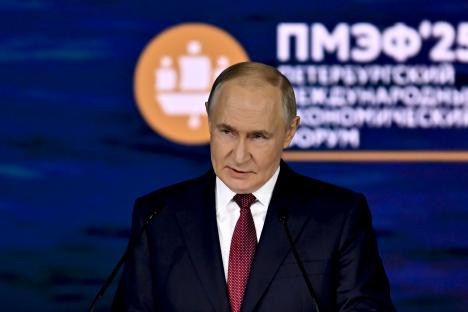 Vladimir Putin at the St. Petersburg International Economic Forum.
