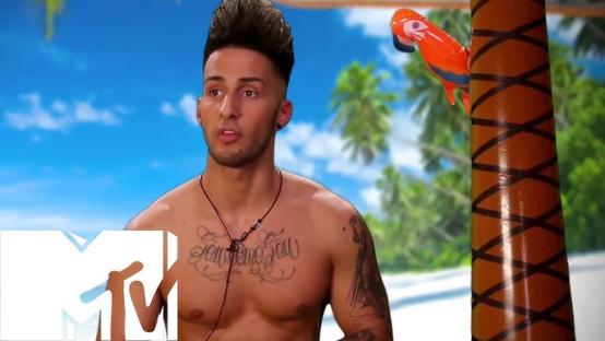 MTV show contestant on a beach.