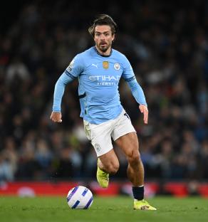 Jack Grealish of Manchester City playing soccer.