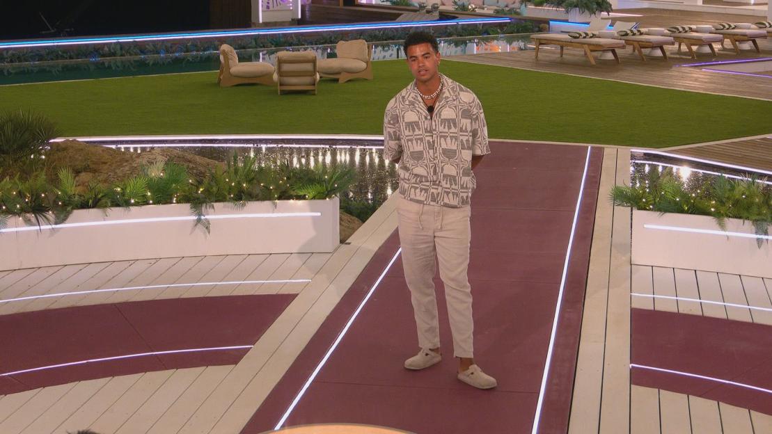 Harrison Solomon on the Love Island set.