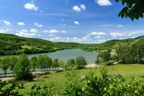 Lake Lac du Causse in Lissac sur Couze, France.