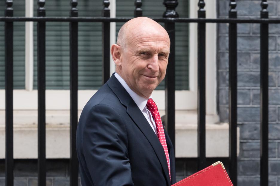 John Healey, Secretary of State for Defence, leaving 10 Downing Street.