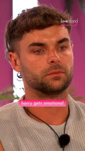 Harry from Love Island Aftersun gets emotional.