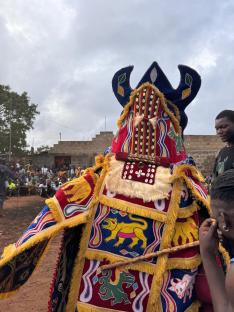 Zangbeto, a Voodoo guardian figure in Ouidah, Benin.