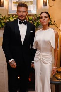 David and Victoria Beckham at Highgrove House.