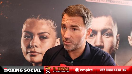 Eddie Hearn speaks about his father's heart attack.