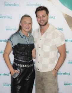 JoJo Siwa and Chris Hughes at the This Morning TV show.