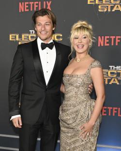 Jake Bongiovi and Millie Bobby Brown at the premiere of