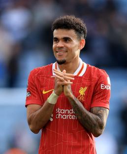 Luis Diaz of Liverpool celebrates.