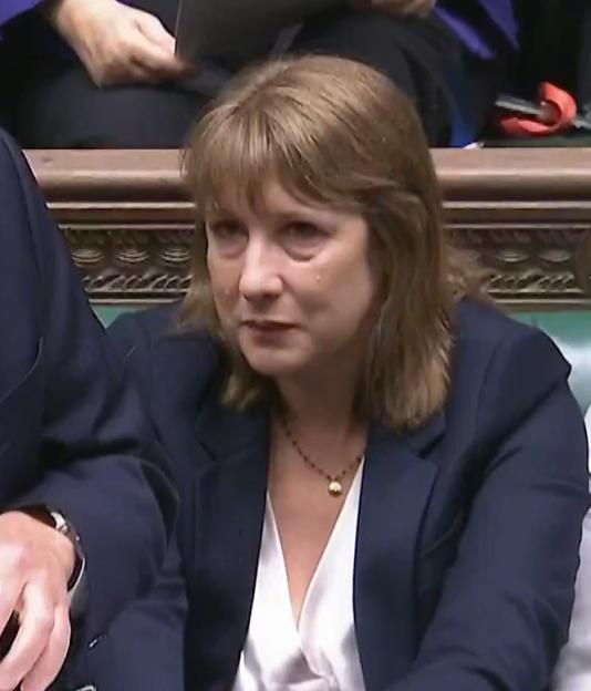 Rachel Reeves crying during Prime Minister's Questions.