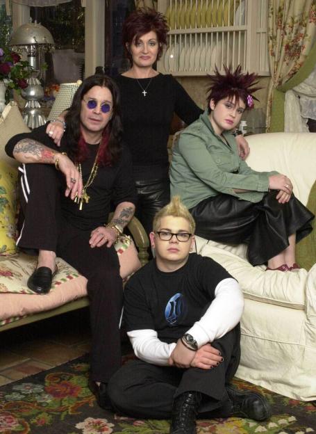 The Osbourne family: Ozzy, Sharon, Kelly, and Jack.