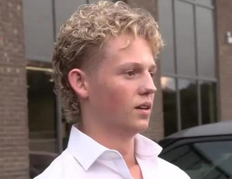 Teenager being interviewed about a teacher accused of molestation.