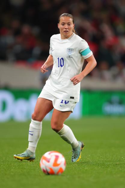 Fran Kirby of the England Women's National Soccer Team playing soccer.