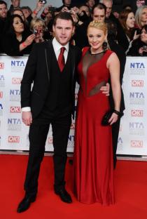 LONDON, ENGLAND - JANUARY 25: Danny Miller and Kirsty-Leigh Porter attend the National Television Awards 2012 at the 02 Arena on January 25, 2012 in London, England. (Photo by Ian Gavan/Getty Images)