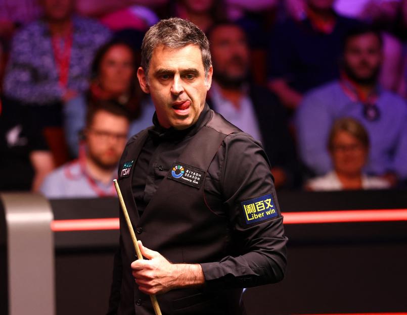 Ronnie O'Sullivan at the World Snooker Championship.