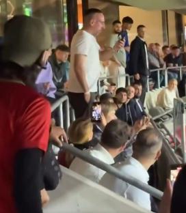 Ribery watching Spain v Portugal.