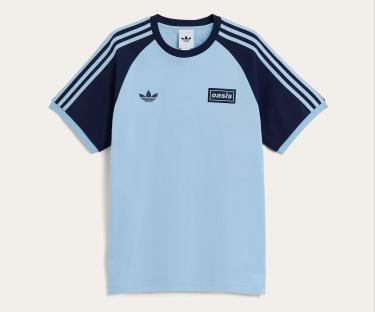 Light blue Adidas t-shirt with Oasis logo.