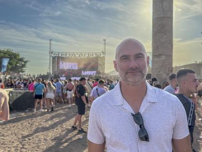 A man at the NRG music festival.