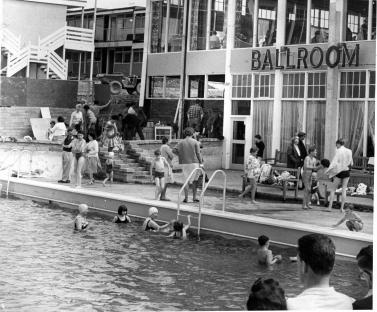 Barry Island - Butlins Holiday Camp - The open air swimming pool, pictured just after it opened - 19th June 1966 © WALES NEWS SERVICE