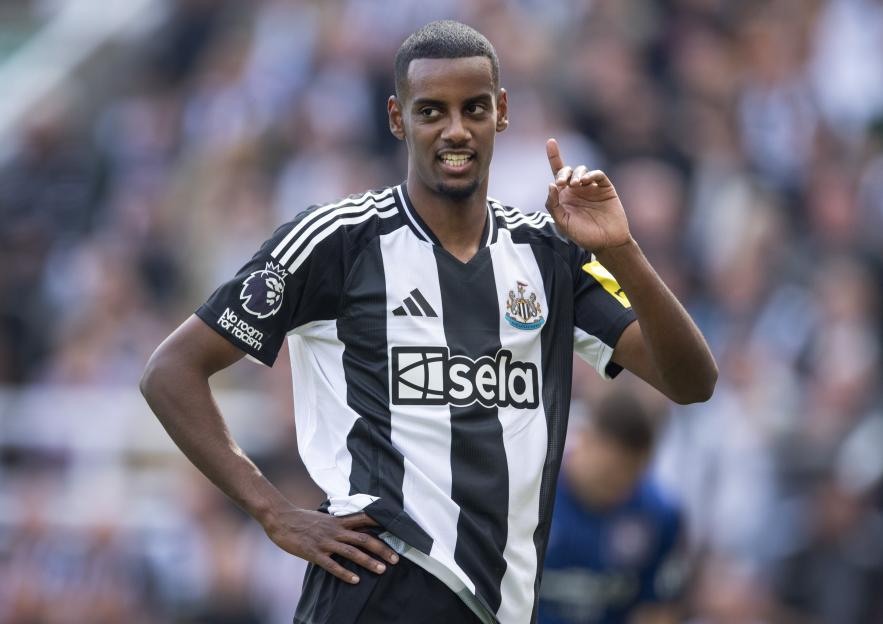 Alexander Isak of Newcastle United during a soccer match.