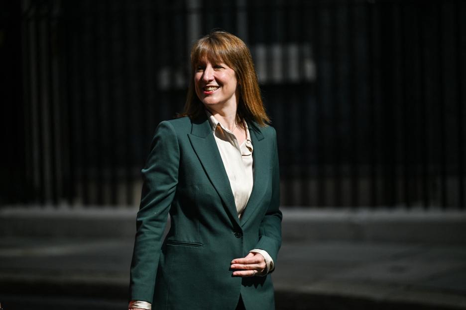 Rachel Reeves, British Chancellor of the Exchequer, walking in London.