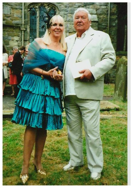 Linda Calvey and her husband George at a wedding.